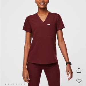 XS maroon fig scrubs